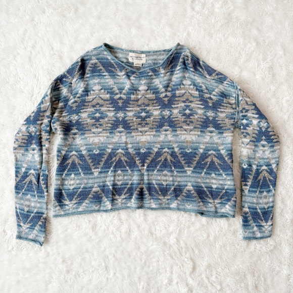 Denim & Supply Ralph Lauren Aztec Tribal Print Knit Sweater M Western Vintage - Picture 3 of 8